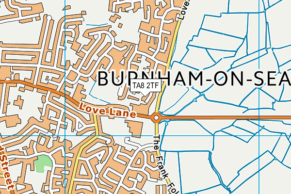 TA8 2TF map - OS VectorMap District (Ordnance Survey)