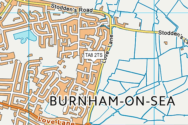 TA8 2TS map - OS VectorMap District (Ordnance Survey)