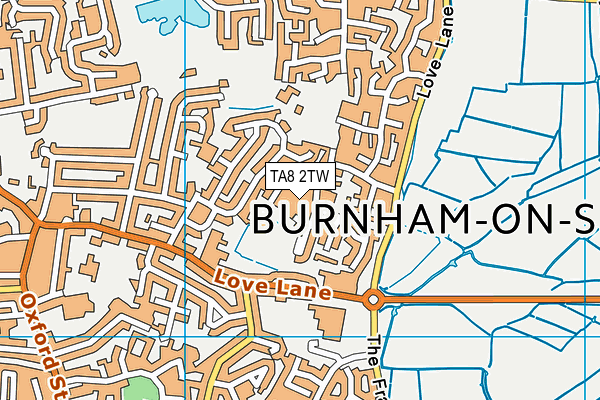 TA8 2TW map - OS VectorMap District (Ordnance Survey)