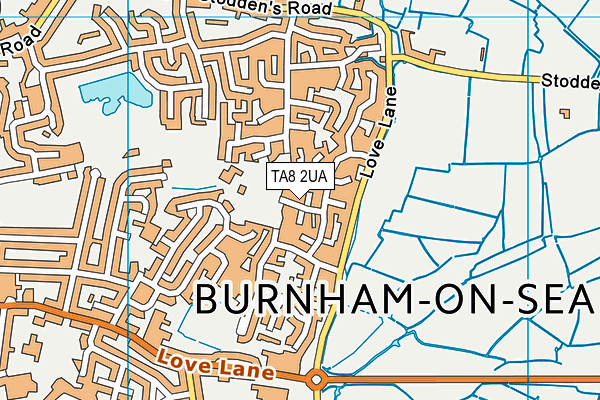 TA8 2UA map - OS VectorMap District (Ordnance Survey)