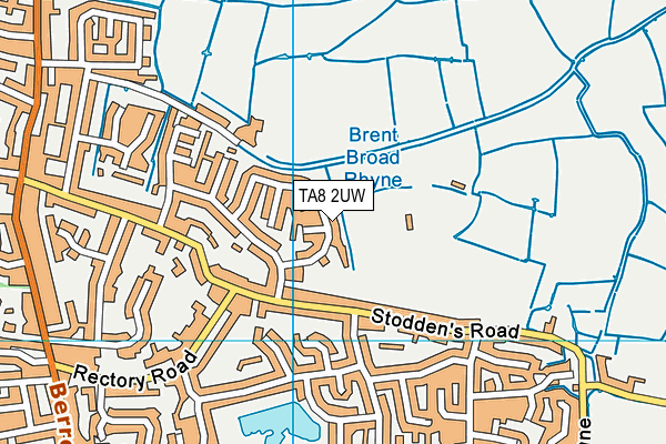 TA8 2UW map - OS VectorMap District (Ordnance Survey)