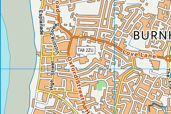 TA8 2ZU map - OS VectorMap District (Ordnance Survey)