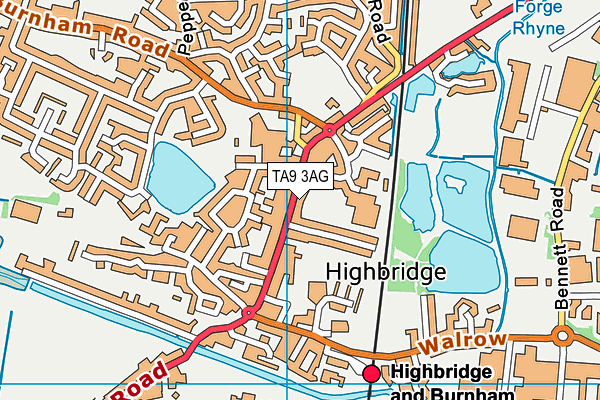 TA9 3AG map - OS VectorMap District (Ordnance Survey)