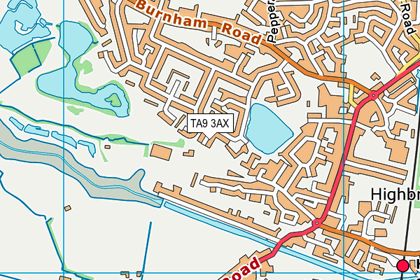 TA9 3AX map - OS VectorMap District (Ordnance Survey)