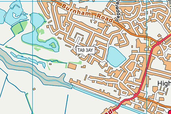 TA9 3AY map - OS VectorMap District (Ordnance Survey)