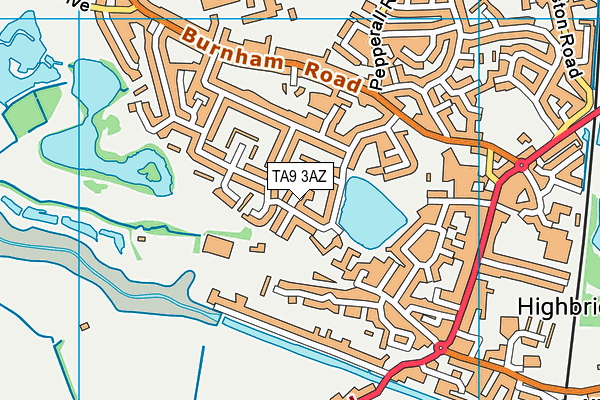TA9 3AZ map - OS VectorMap District (Ordnance Survey)