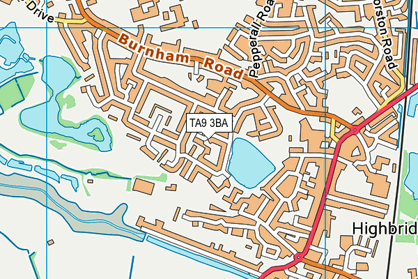 TA9 3BA map - OS VectorMap District (Ordnance Survey)