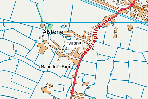 TA9 3DP map - OS VectorMap District (Ordnance Survey)