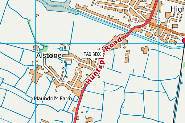 TA9 3DX map - OS VectorMap District (Ordnance Survey)