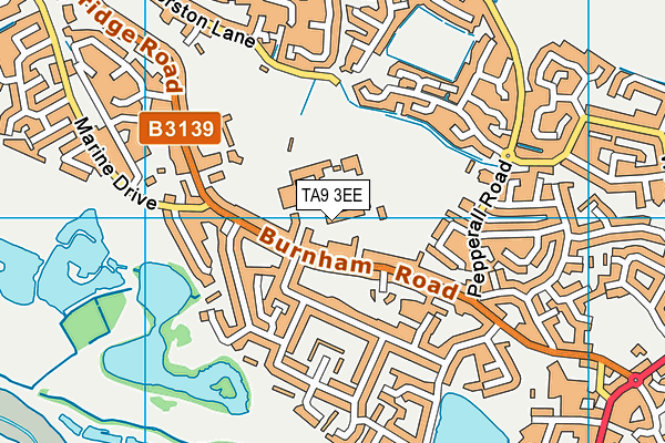 TA9 3EE map - OS VectorMap District (Ordnance Survey)