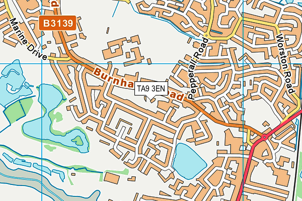 TA9 3EN map - OS VectorMap District (Ordnance Survey)