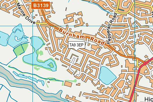 TA9 3EP map - OS VectorMap District (Ordnance Survey)