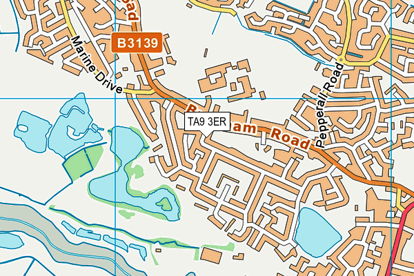 TA9 3ER map - OS VectorMap District (Ordnance Survey)