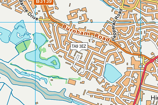 TA9 3EZ map - OS VectorMap District (Ordnance Survey)