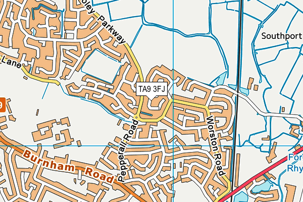 TA9 3FJ map - OS VectorMap District (Ordnance Survey)