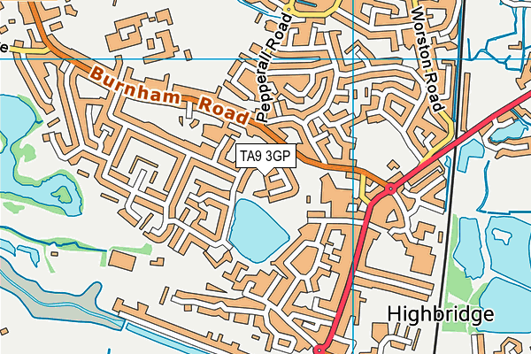TA9 3GP map - OS VectorMap District (Ordnance Survey)