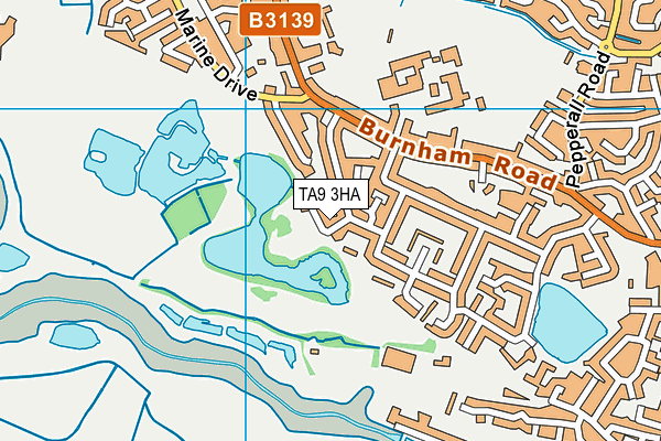 TA9 3HA map - OS VectorMap District (Ordnance Survey)