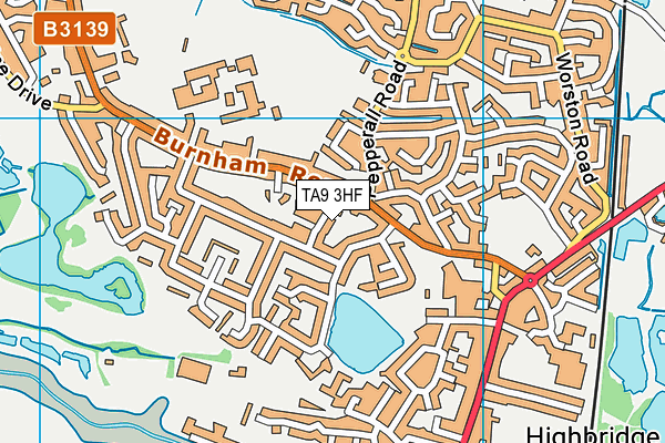 TA9 3HF map - OS VectorMap District (Ordnance Survey)