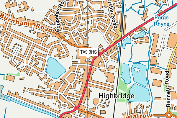 TA9 3HS map - OS VectorMap District (Ordnance Survey)