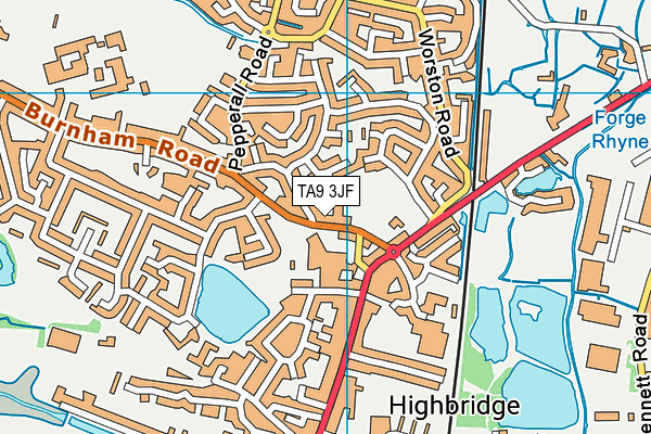 Churchfield Church School map (TA9 3JF) - OS VectorMap District (Ordnance Survey)