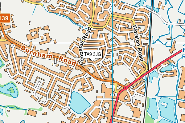 TA9 3JG map - OS VectorMap District (Ordnance Survey)