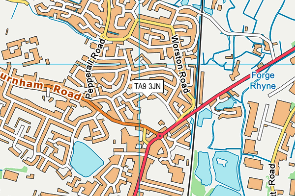 TA9 3JN map - OS VectorMap District (Ordnance Survey)