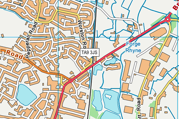 TA9 3JS map - OS VectorMap District (Ordnance Survey)