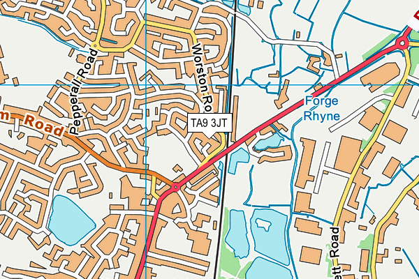 TA9 3JT map - OS VectorMap District (Ordnance Survey)