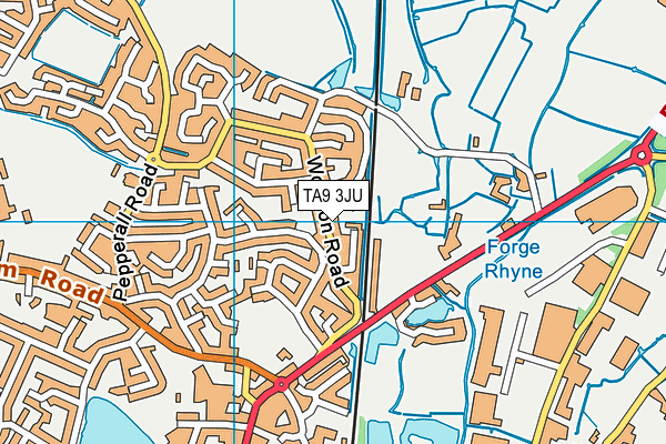 TA9 3JU map - OS VectorMap District (Ordnance Survey)