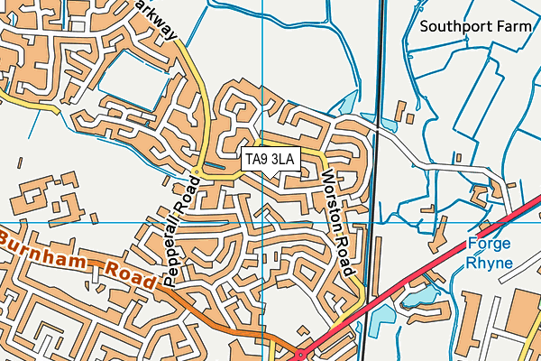 TA9 3LA map - OS VectorMap District (Ordnance Survey)