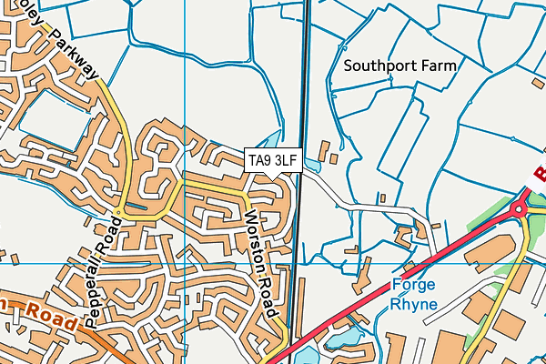 TA9 3LF map - OS VectorMap District (Ordnance Survey)