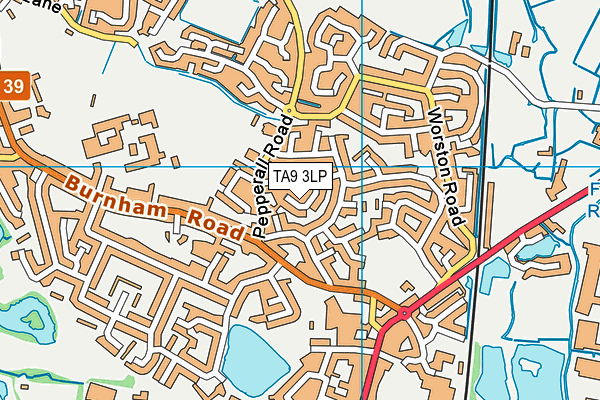 TA9 3LP map - OS VectorMap District (Ordnance Survey)