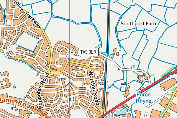 TA9 3LR map - OS VectorMap District (Ordnance Survey)