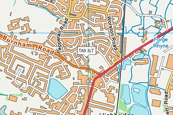 TA9 3LT map - OS VectorMap District (Ordnance Survey)