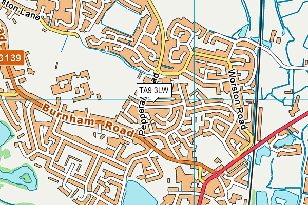 TA9 3LW map - OS VectorMap District (Ordnance Survey)