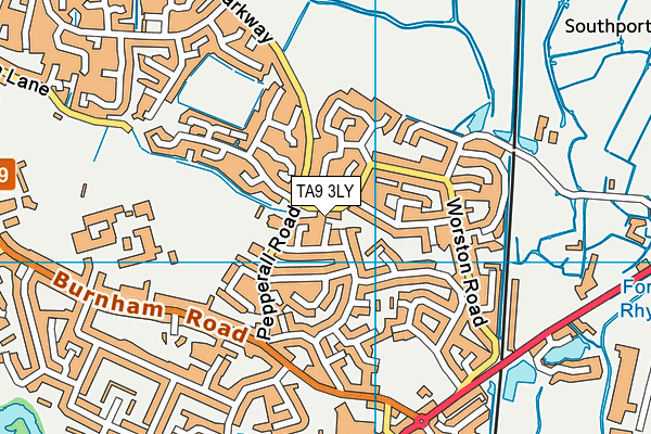 TA9 3LY map - OS VectorMap District (Ordnance Survey)