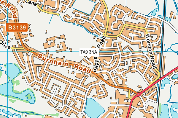 TA9 3NA map - OS VectorMap District (Ordnance Survey)