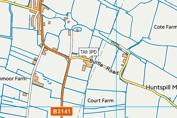 TA9 3PD map - OS VectorMap District (Ordnance Survey)