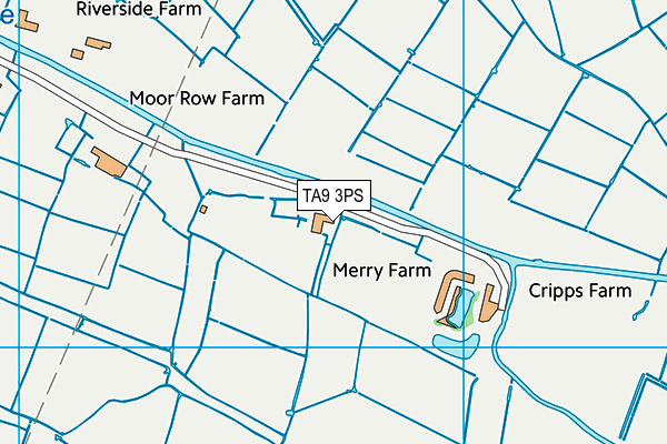 East Huntspill Cricket Ground map (TA9 3PS) - OS VectorMap District (Ordnance Survey)