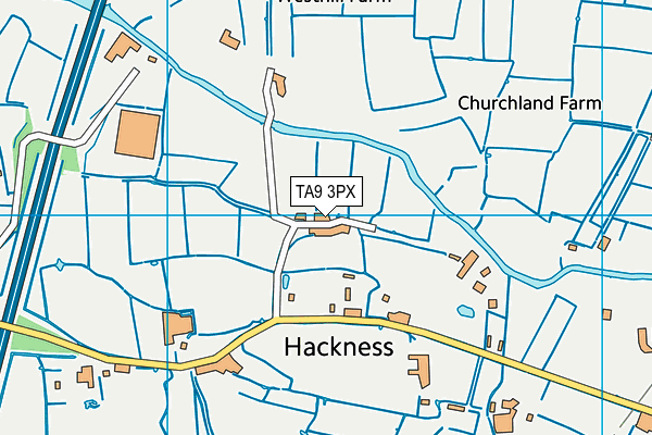 TA9 3PX map - OS VectorMap District (Ordnance Survey)