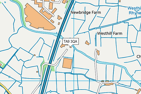 TA9 3QA map - OS VectorMap District (Ordnance Survey)
