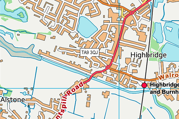 TA9 3QJ map - OS VectorMap District (Ordnance Survey)