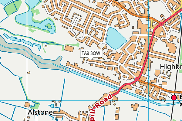 TA9 3QW map - OS VectorMap District (Ordnance Survey)