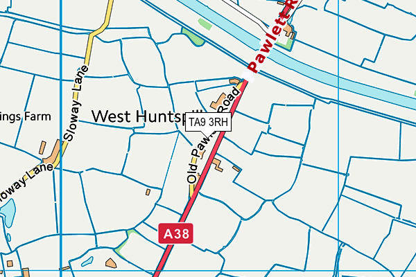 TA9 3RH map - OS VectorMap District (Ordnance Survey)