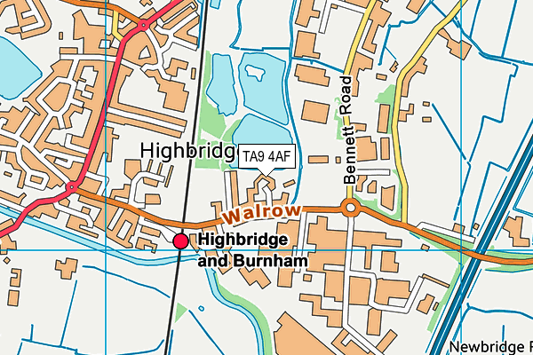 TA9 4AF map - OS VectorMap District (Ordnance Survey)