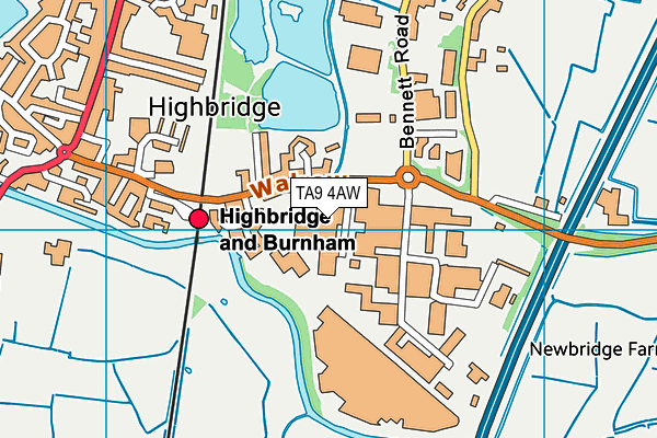 TA9 4AW map - OS VectorMap District (Ordnance Survey)