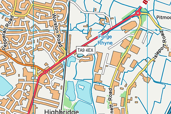 TA9 4EX map - OS VectorMap District (Ordnance Survey)