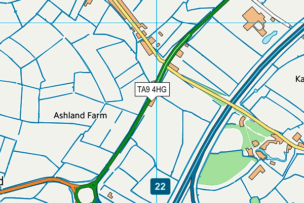 TA9 4HG map - OS VectorMap District (Ordnance Survey)