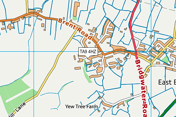 East Brent Church of England First School map (TA9 4HZ) - OS VectorMap District (Ordnance Survey)