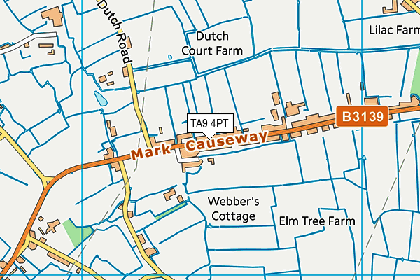 TA9 4PT map - OS VectorMap District (Ordnance Survey)